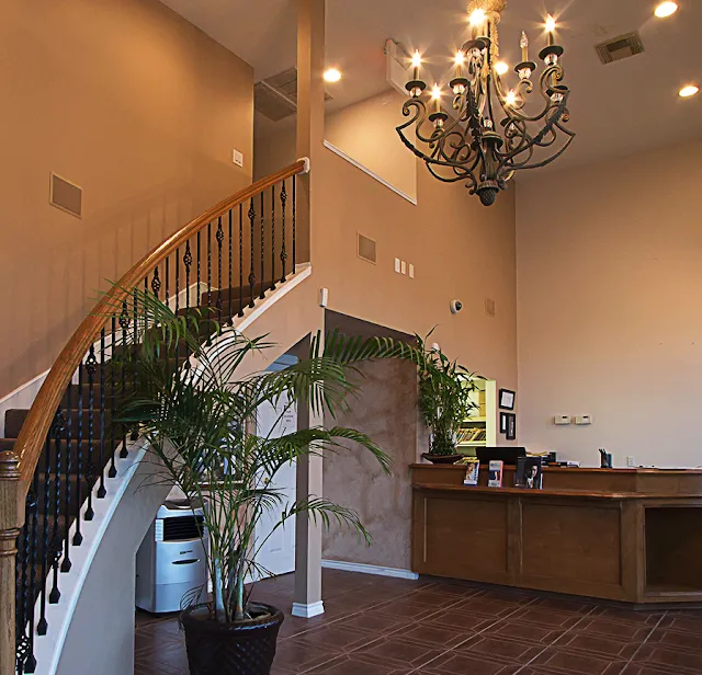 The Body Balance lobby and front desk on Jones Rd